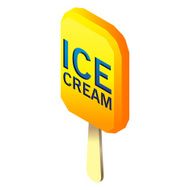 Isometric Ice Cream with stick