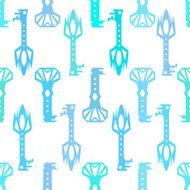 Vector seamless colorful pattern with key background keys N2