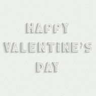 Happy Valentines Day white stylish card design