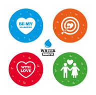 Valentine day love icons Target aim with heart N16