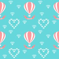 isolated wedding seamless romantic decorative pattern with cartoon elements