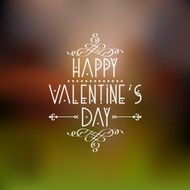Happy Valentines Day card design with calligraphic elements