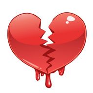 Broken and bleeding heart