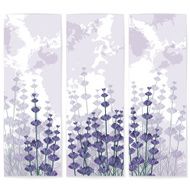 Lavender paper business cards with ink spots