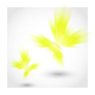 Yellow butterflies fluttering air