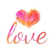 Beautiful watercolor heart Vector