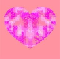 fresh pink heart shape