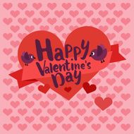 Happy valentines day card lettering with heart N2