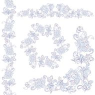 Floral design elements set Can use for birthday card N2