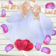 Card with tulip Petals EPS 10