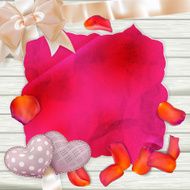Petals on wooden background EPS 10
