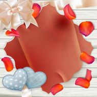 Paper and colorful flowers Petals EPS 10