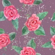 Seamless pattern with watercolor roses N2