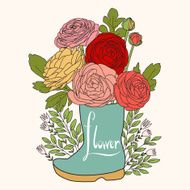 Flowers in boot