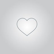 Flat heart icon