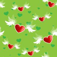 Beautiful seamless texture of heart on the wings N4