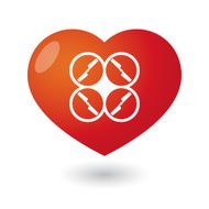 Heart with a drone