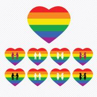 LGBT icons set illustration eps10 N2