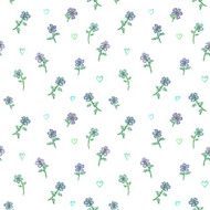 Floral seamless pattern with wildflowers N3