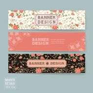 graceful floral banner template design N2