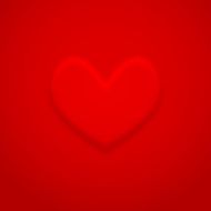 Heart label from paper Valentines day card vector background eps