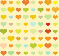 Heart pattern vector seamless background N2