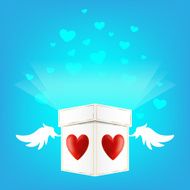 Beautiful heart on the wings of love N2