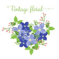 Floral summer bouquet heart shape for your design