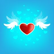Beautiful heart on the wings of love N3