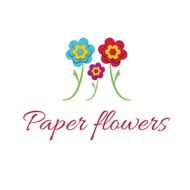 Vector illustration icon of color paper flowers N2
