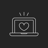 love computer line icon N2