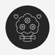 flower bouquet line icon N5