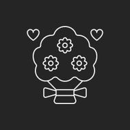 flower bouquet line icon N6