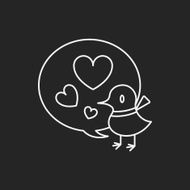 lover birds line icon N2
