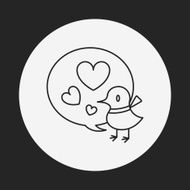 lover birds line icon N3