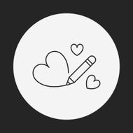 love heart line icon N3
