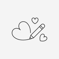 love heart line icon N4