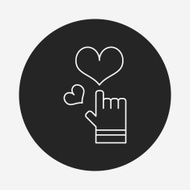 love heart line icon N5