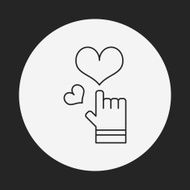 love heart line icon N7