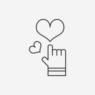 love heart line icon N8