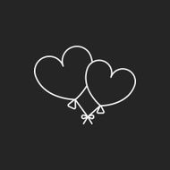 heart balloon line icon N2