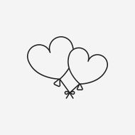 heart balloon line icon N4