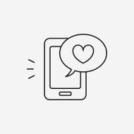 love message line icon N12