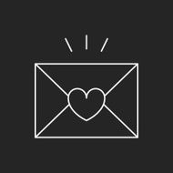 love letter line icon N2