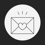 love letter line icon N3