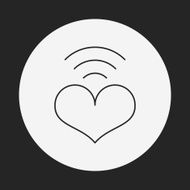 love heart line icon N11