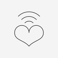 love heart line icon N12