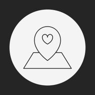 love location line icon N3