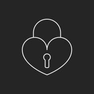lover lock line icon N2
