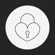 lover lock line icon N3
